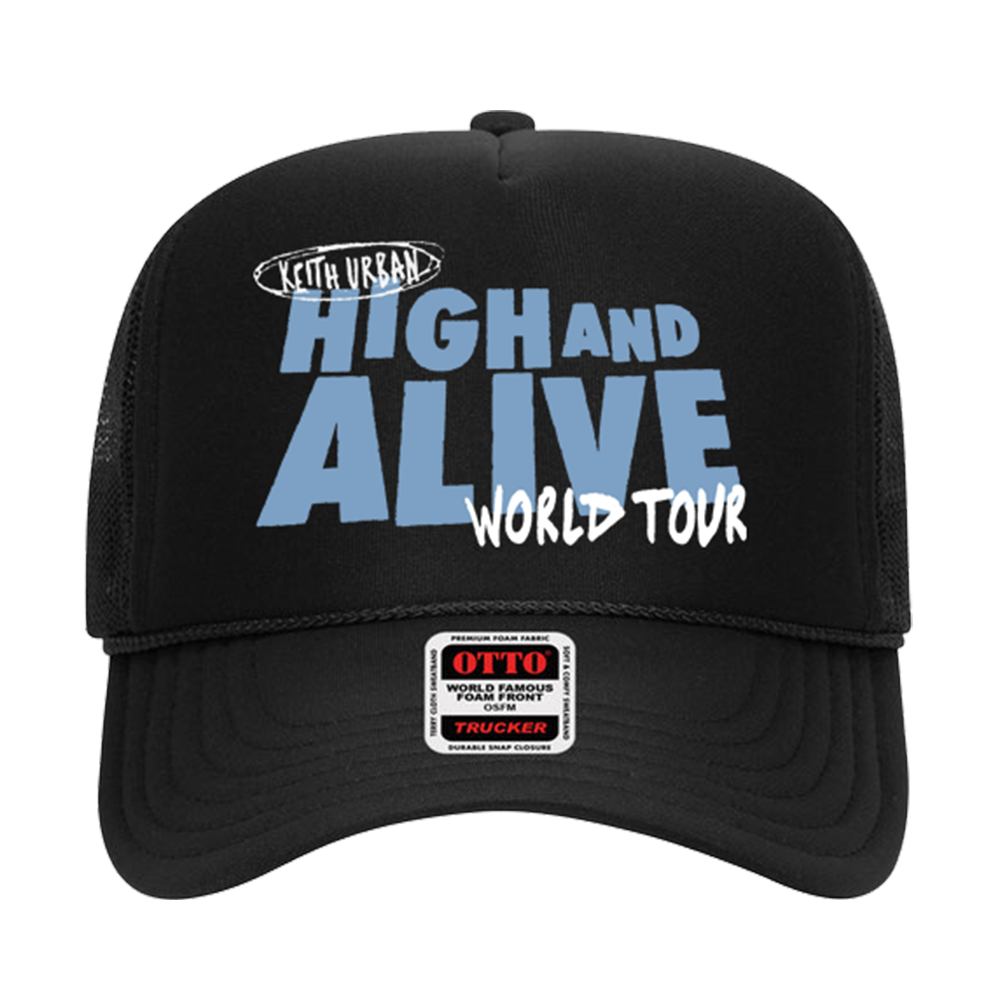 HIGH AND ALIVE WORLD TOUR Black Trucker Hat